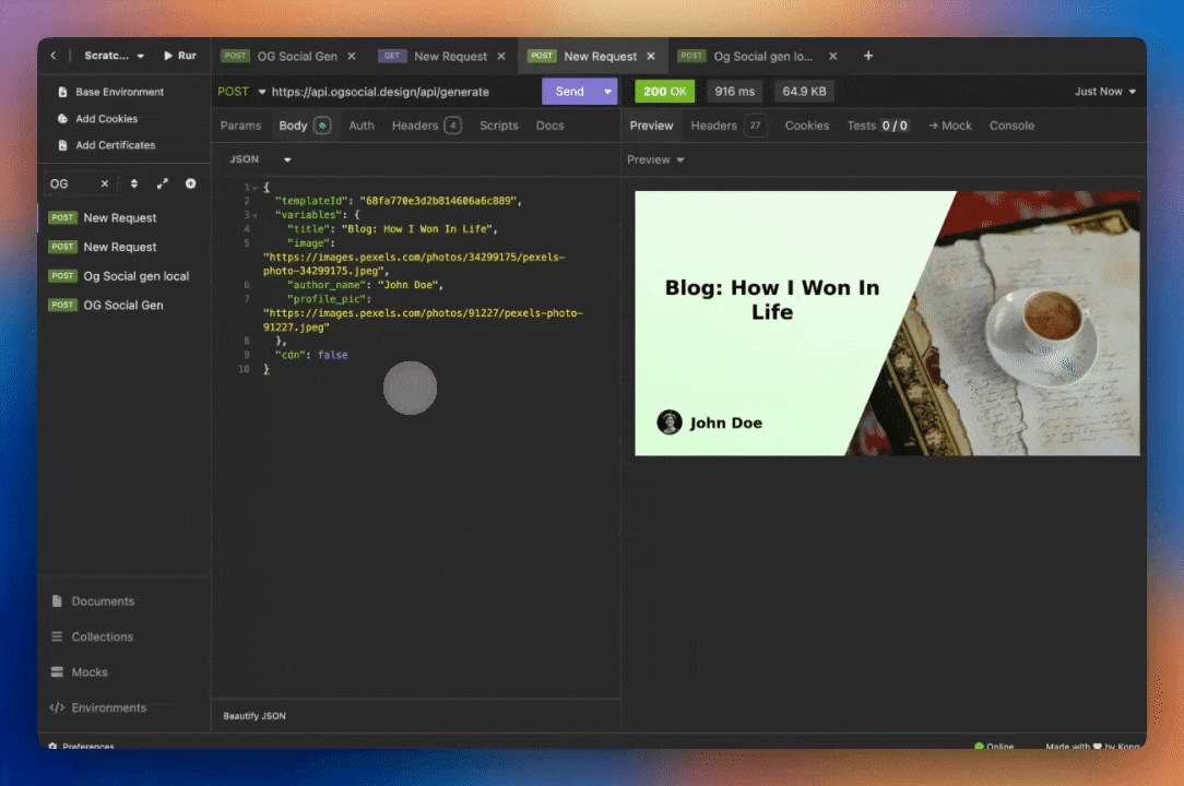 OGSocial - Dynamic Open Graph Image Generator | Create Beautiful OG ...